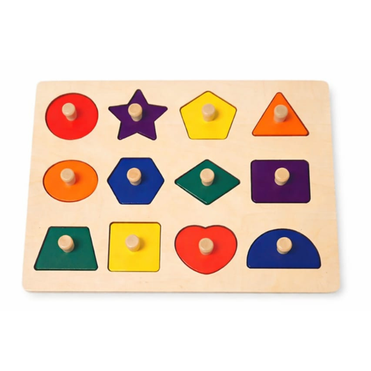 First Shapes Wooden Jumbo Peg Puzzle