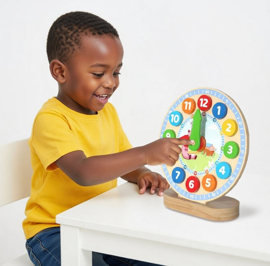 "Tick-Tock" Wooden Learning Clock
