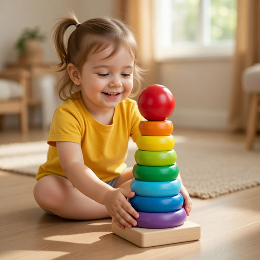 Classic Rainbow Wooden Stacker